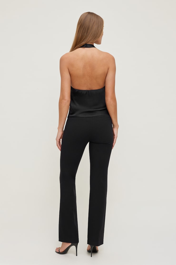 Frankie Tailored Slim Bootcut Pants Jet Black large