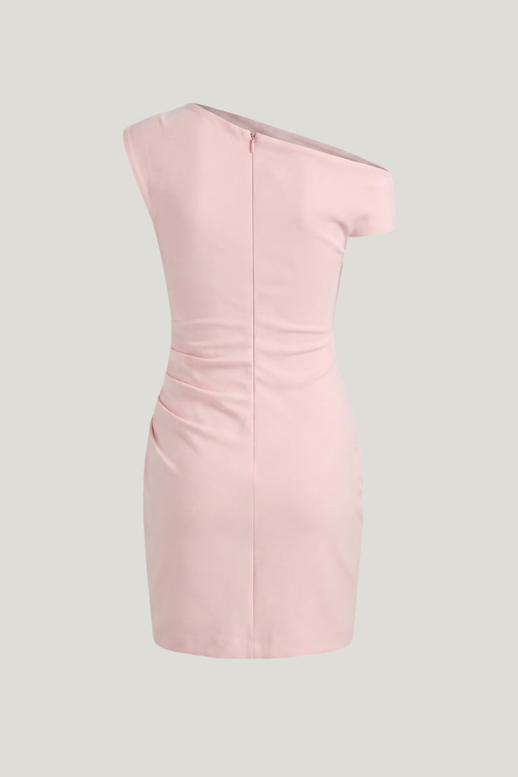 Jana Crepe Mini Dress Pale Lilac Pink large
