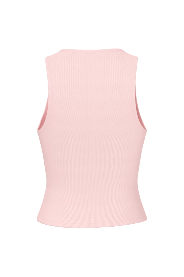 SnatchRib Notch Tank Top, Pink, large