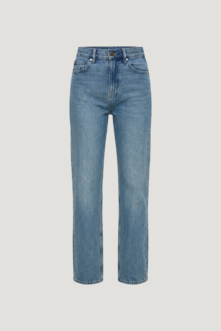 Valentina Ultra High Rise Bootcut Jeans Medium Indigo / Rustic Fade large