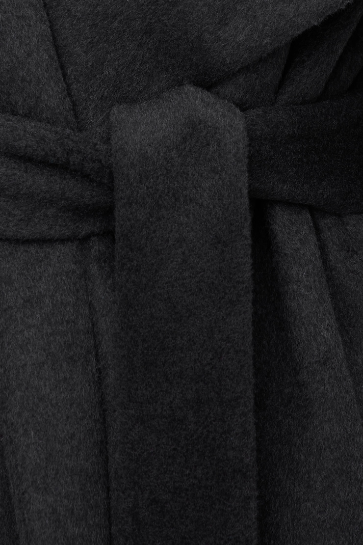 Manteau cache-coeur en laine Gris charbon large
