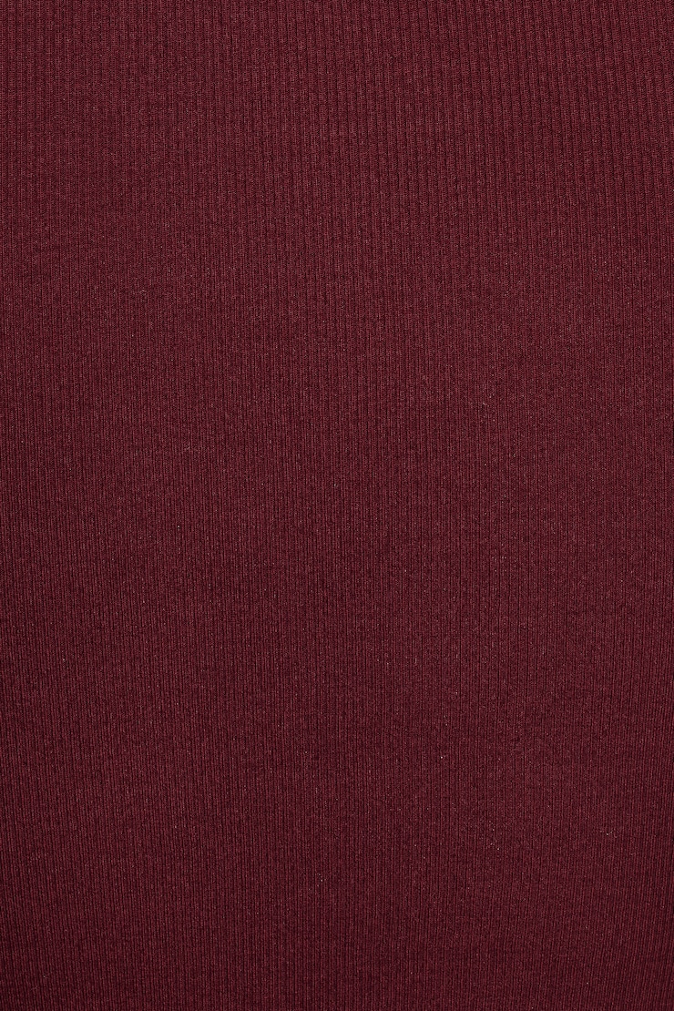 SnatchRib Crossover Longsleeve Top, Burgundy Bite, large
