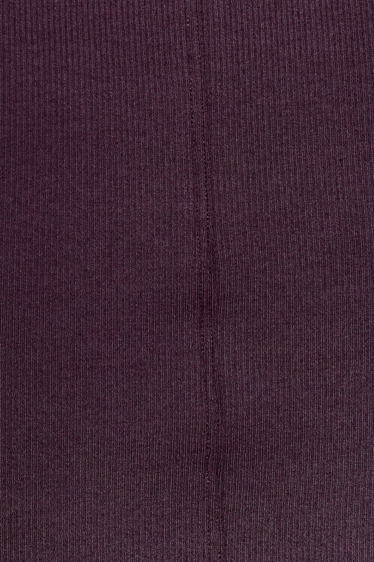 SnatchRib Cropped Crewneck T-Shirt, Wild Berry Maroon, large