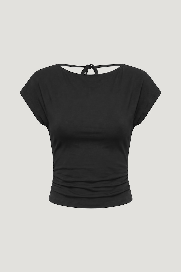 Flutter Sleeve Top Jet Black large