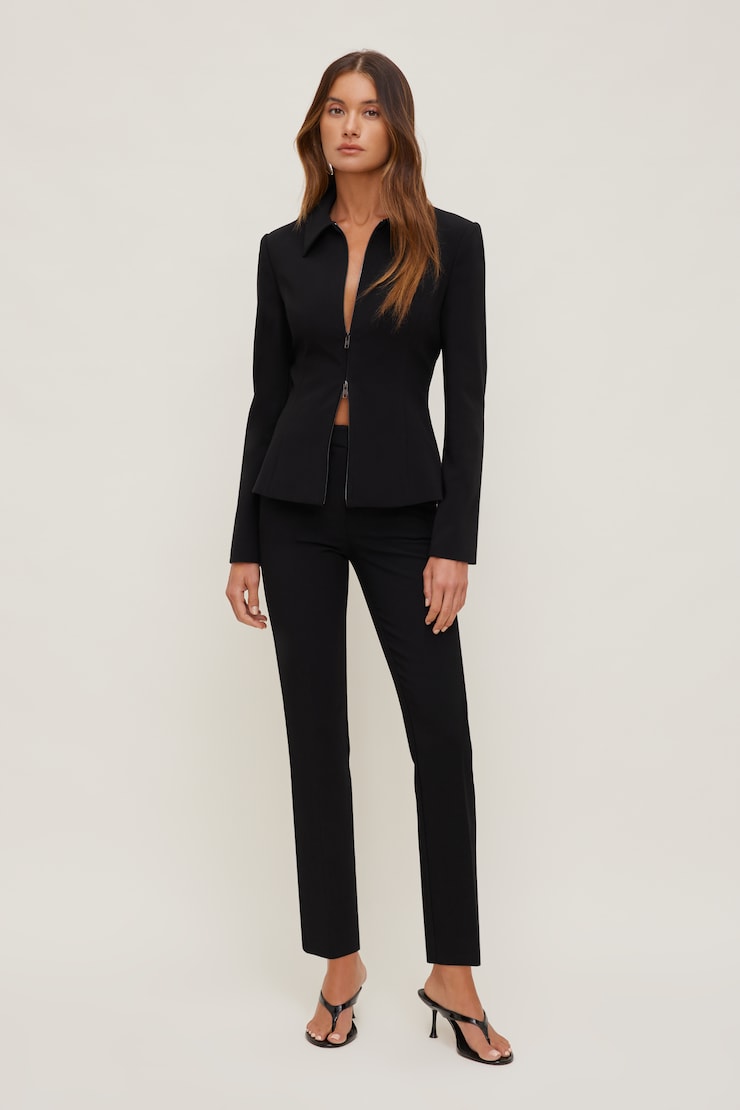 Double Zip Jacket Jet Black large