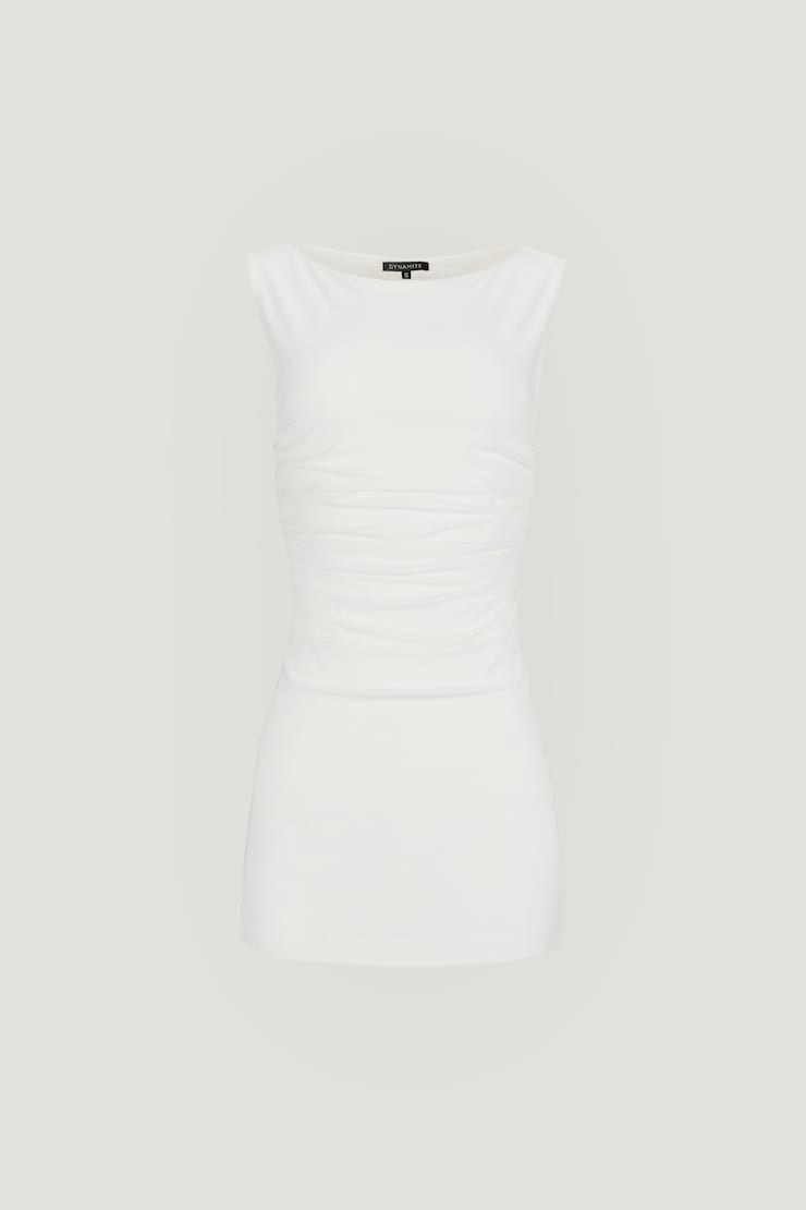 Katia Cotton Mini Dress Snow White large