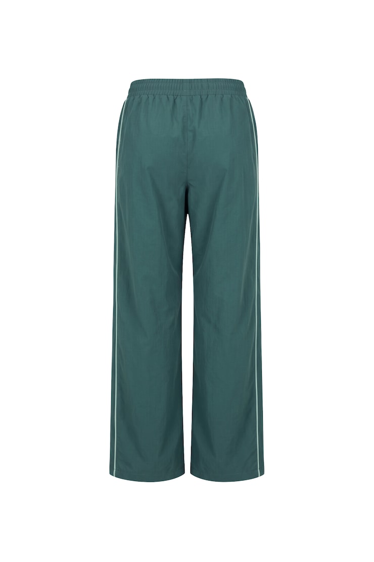 Pantalon en nylon à jambe droite, Tentation sarcelle/Trouble turquoise, large