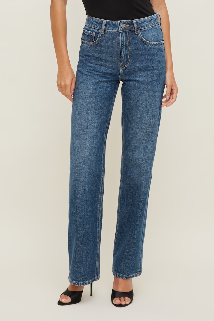 Heidi High Rise Wide Leg Jeans Medium Indigo / Blue Horizon large