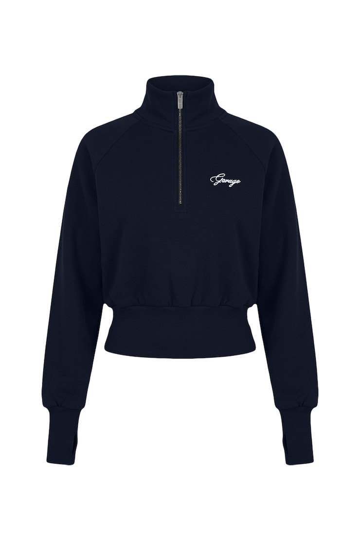 UltraFleece Funnel Half Zip Sweatshirt, Naughty Navy Blue, large