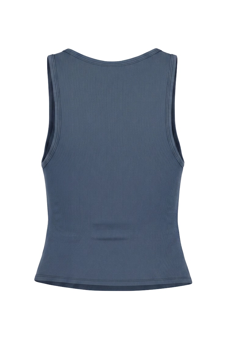 SnatchRib Scoop Tank Top, Heated Indigo, large