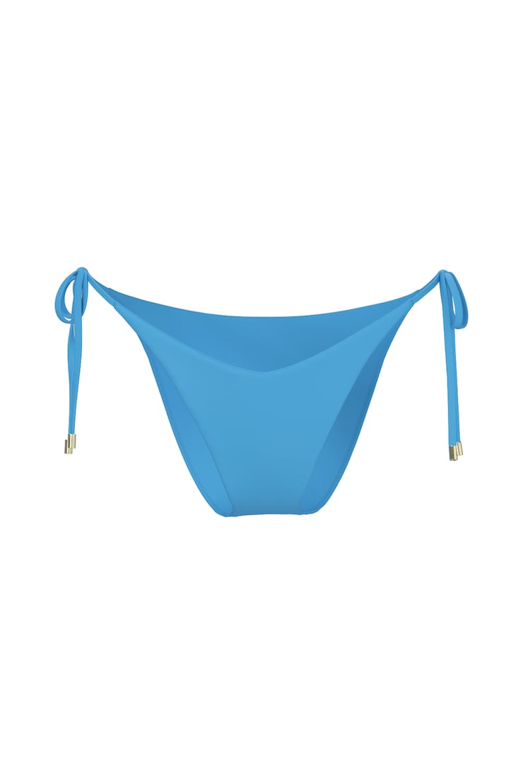 Cheeky Side Tie Bikini Bottom, Blue Rebound, large