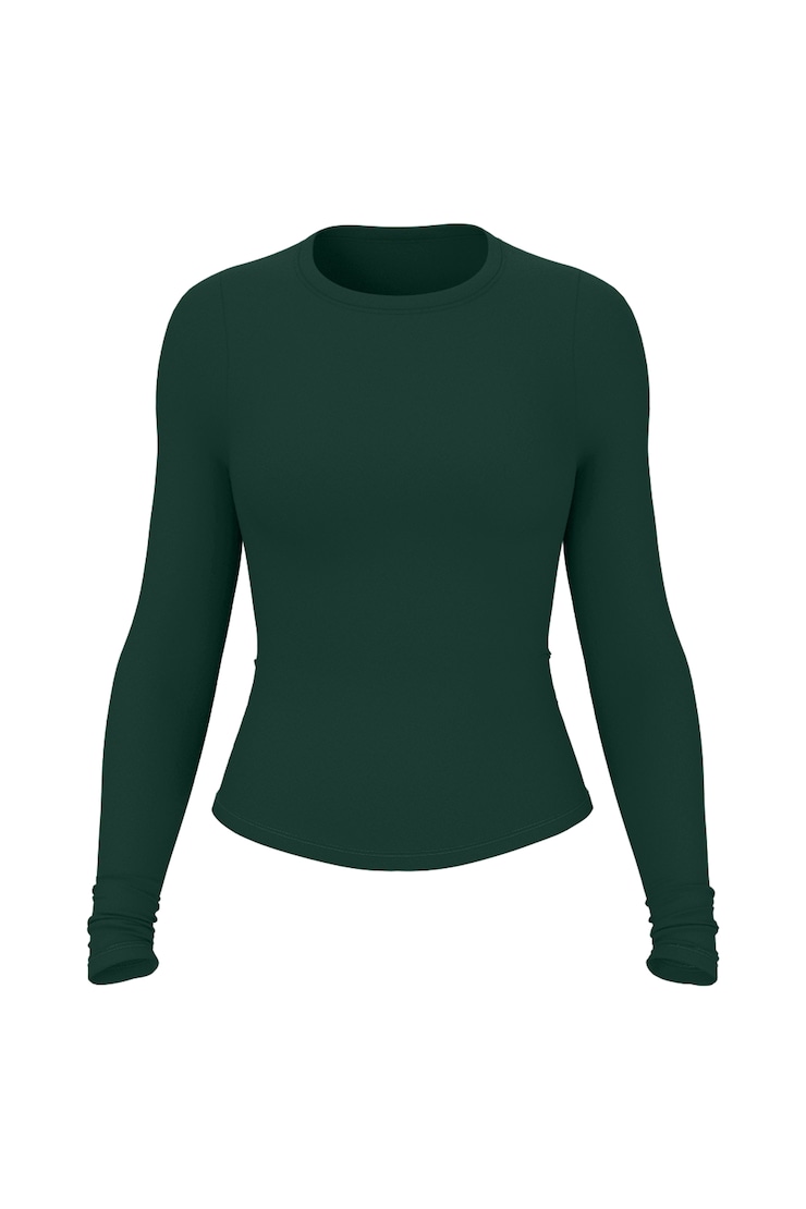 Sleek Crewneck Longsleeve Top