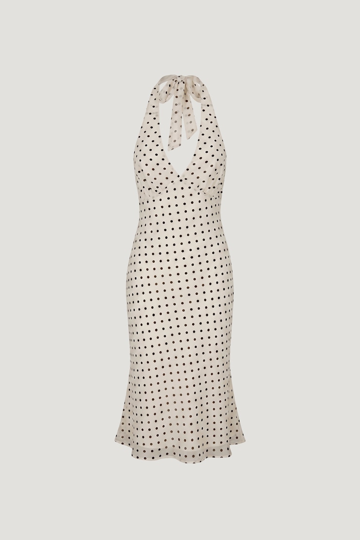 Elena Halter Midi Dress