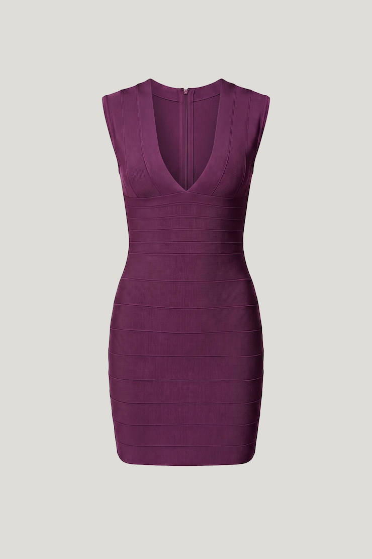 Bandage Mini Dress Plum Caspia Purple large