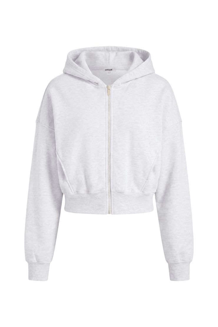 UltraFleece Cotton Zip Hoodie, Spring Grey Mix, large