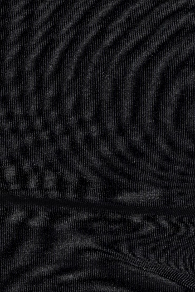 Smooth Long Sleeve Wrap Top, Jet Black, large