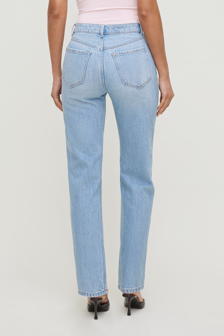 Olivia Comfort High Rise Straight Leg Jeans Medium Light Indigo / Estes Blue large