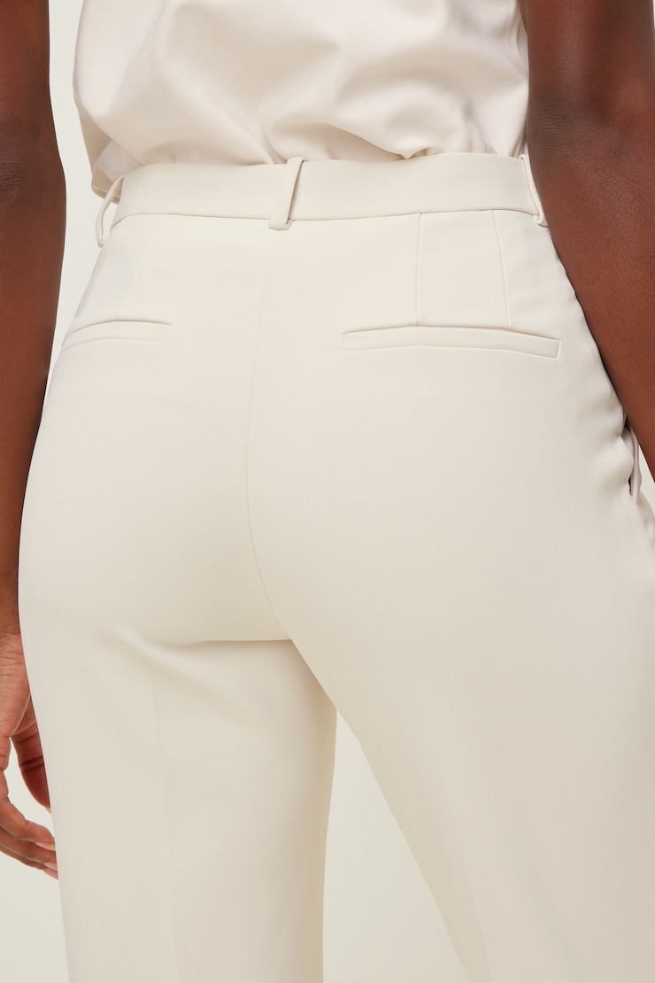 High Rise Slim Straight Leg Pants Polished Pearl Beige large