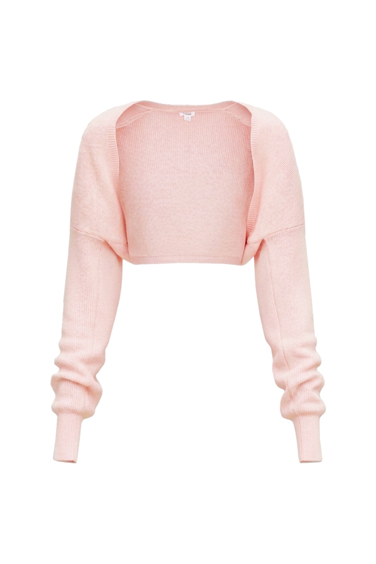 Long Sleeve Shrug Cardigan, Pink, large