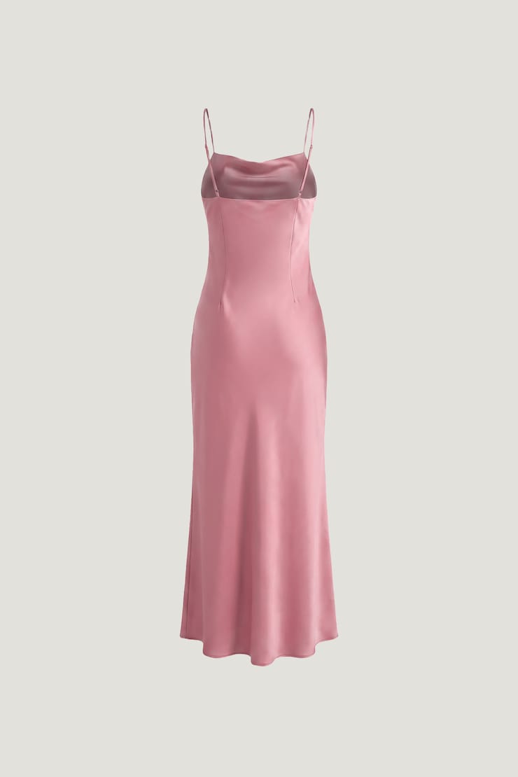 Aubrey Satin Maxi Dress Cashmere Rose Pink large