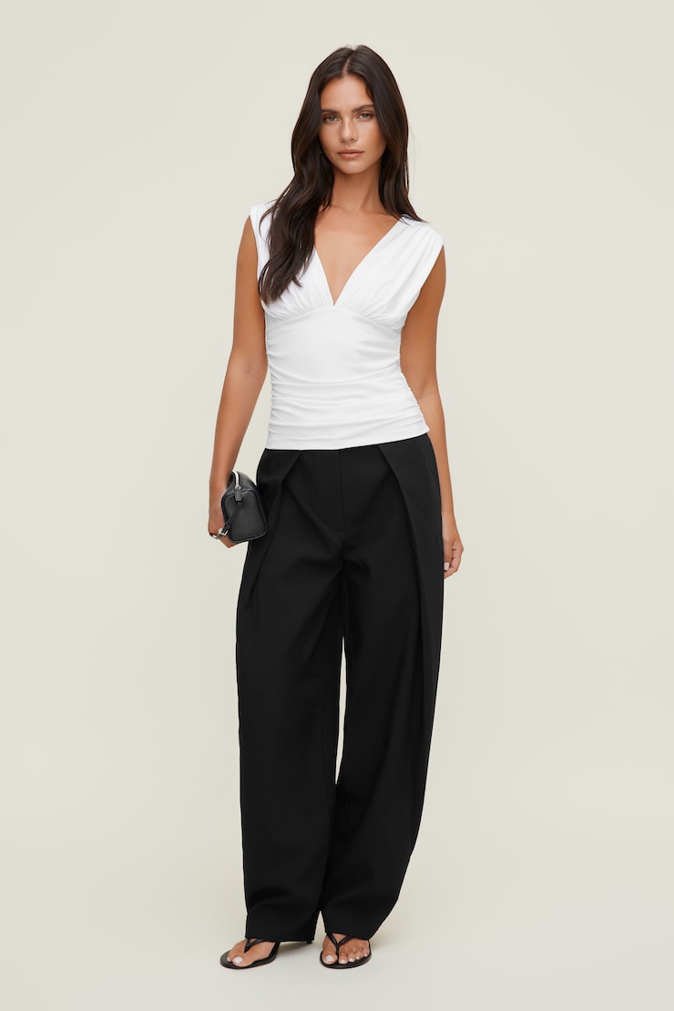 Simone Barrel Leg Pants Jet Black large