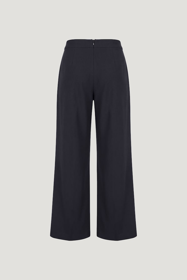 Pantalon à plis Tate Marine puits profond large