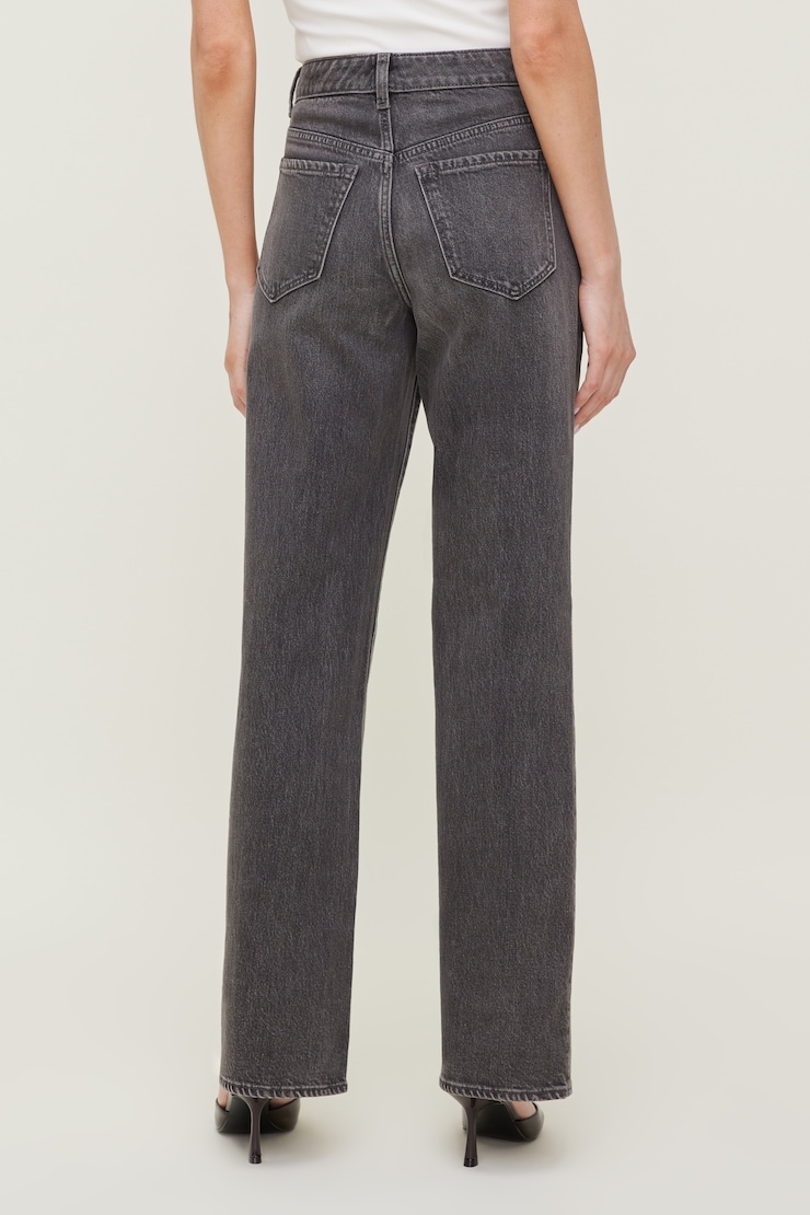 Heidi High Rise Wide Leg Jeans Medium light black / Mercury Grey large