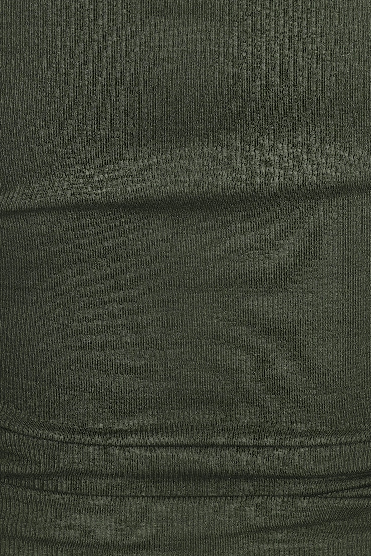SnatchRib 3/4 Sleeve Top, Olive Obsession, large