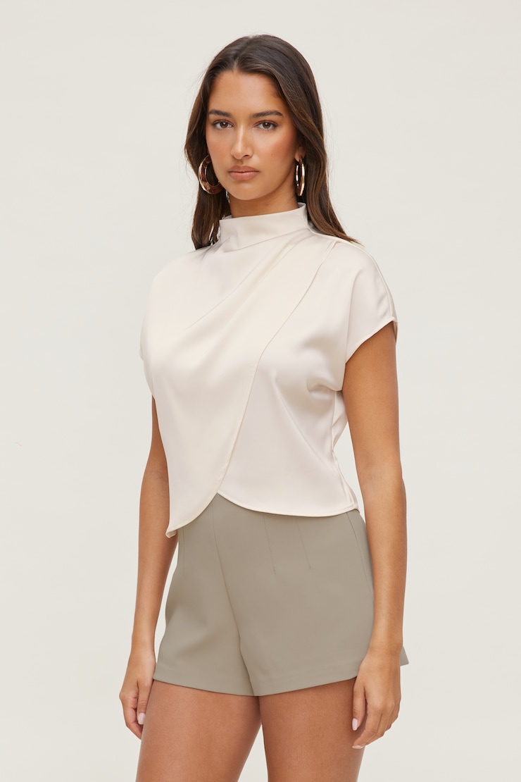 Ella Layered Satin Blouse
