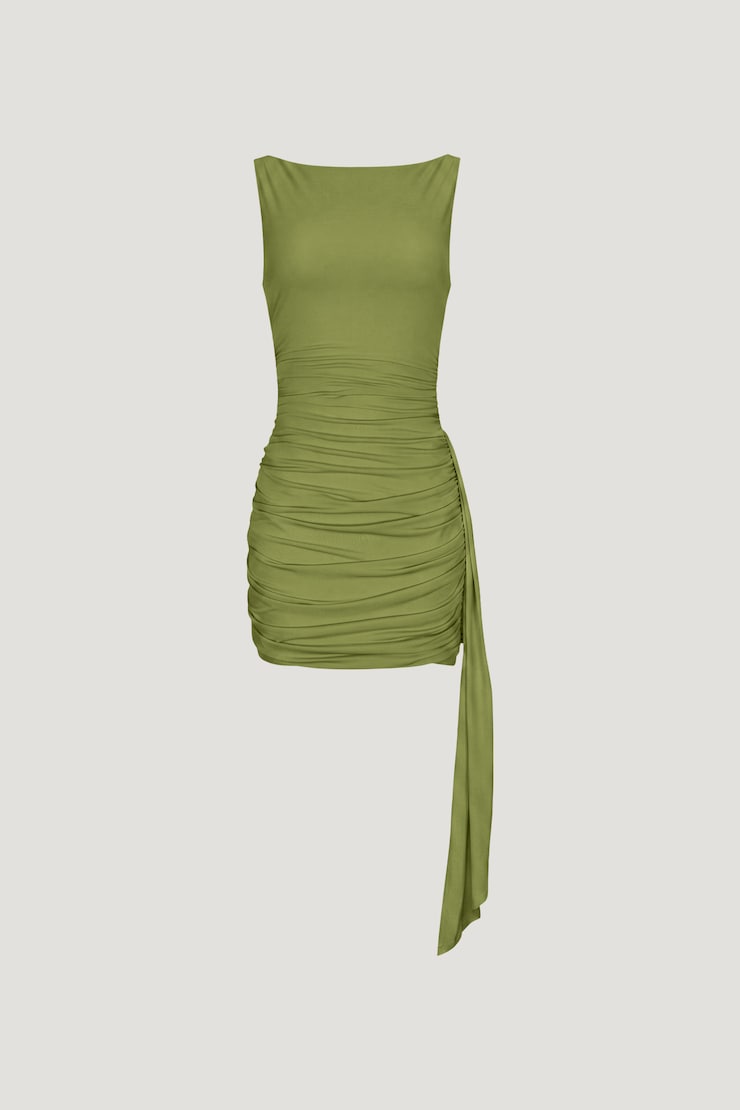 Zaya Sculpt Mini Dress Fern Green large