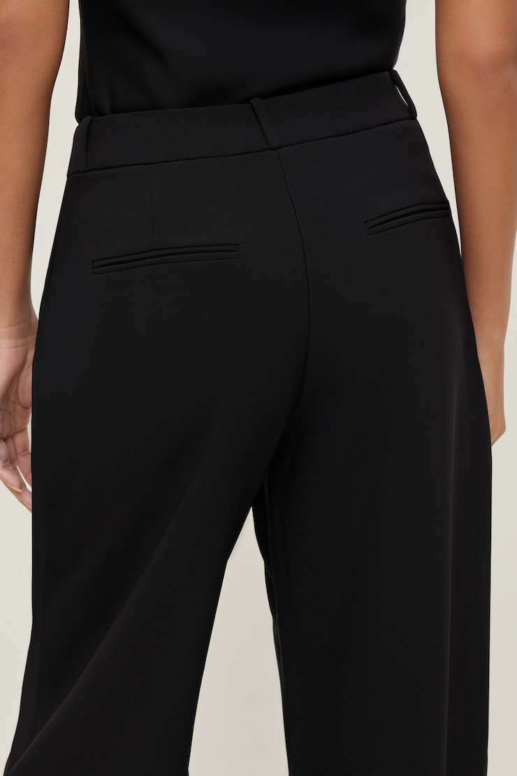 Mid Rise Barrel Leg Pants Jet Black large