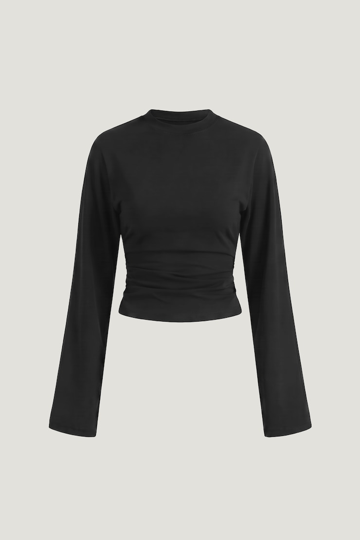 Andrea Long Sleeve T Shirt Jet Black large