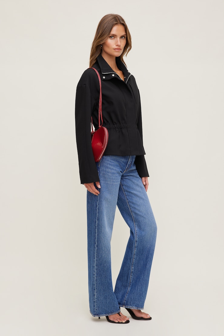 Maeve Cinched Jacket JET BLACK large