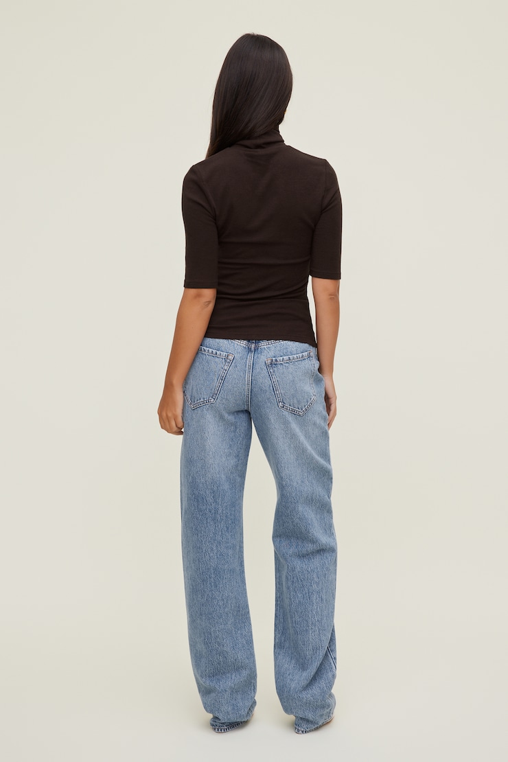 Mika Mid Rise Relaxed Straight Leg Jeans