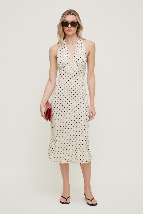 dynamite cocktail dresses Elena Halter Midi Dress - - Beige Mini dress Blake Cowl Back Mini Sugar Kane 34 Fitted throughout the Target gender:Female