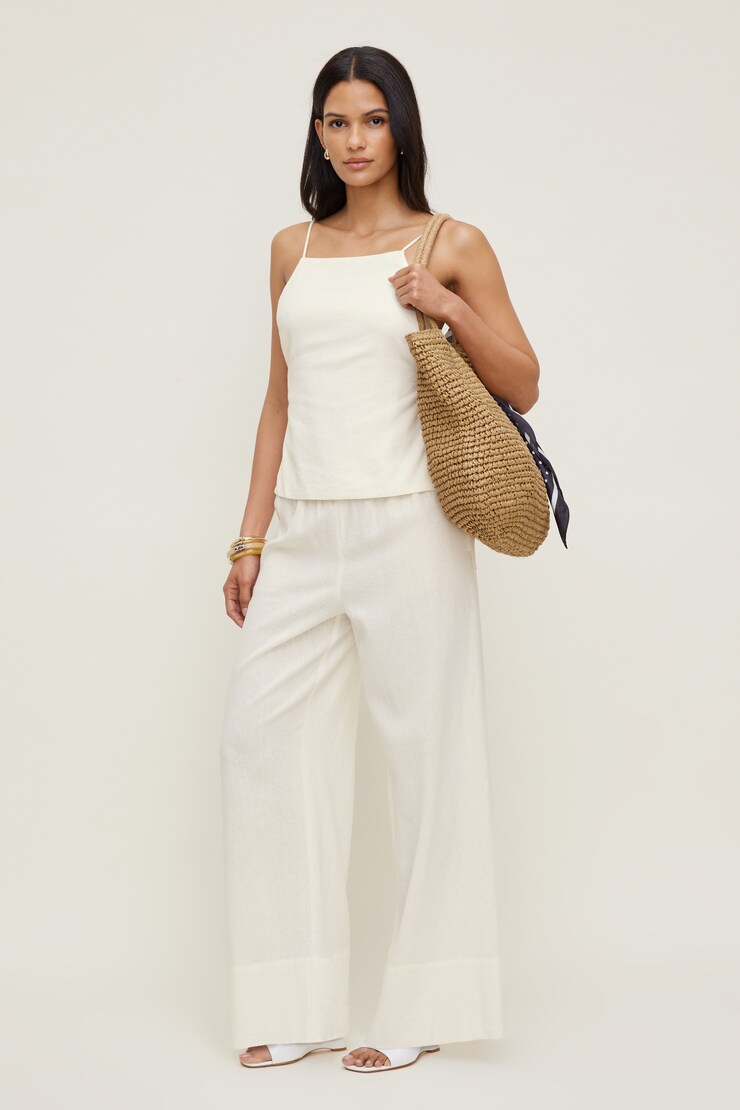 Straw Tote Bag Natural Beige large