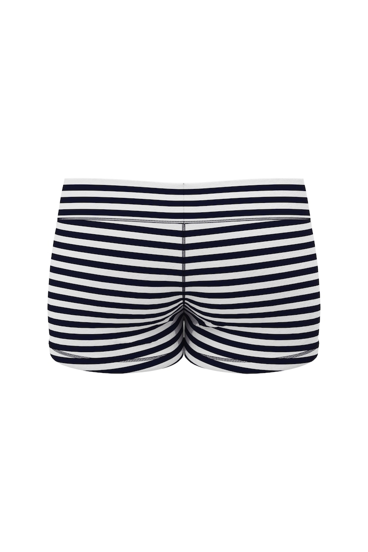 StretchTerry™ Cheeky Shorts, Navy/White, large