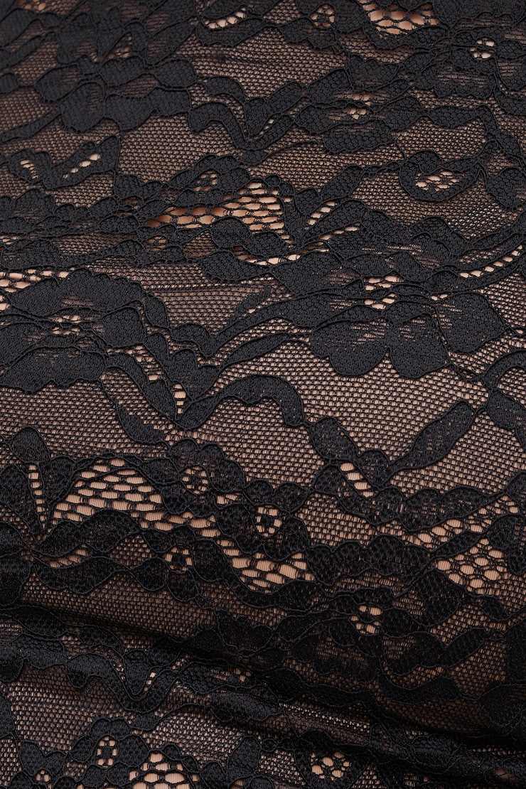 Lace Crewneck Top Jet Black large