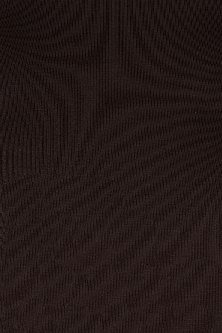 Mock Neck Long Sleeve Top Java Brown large