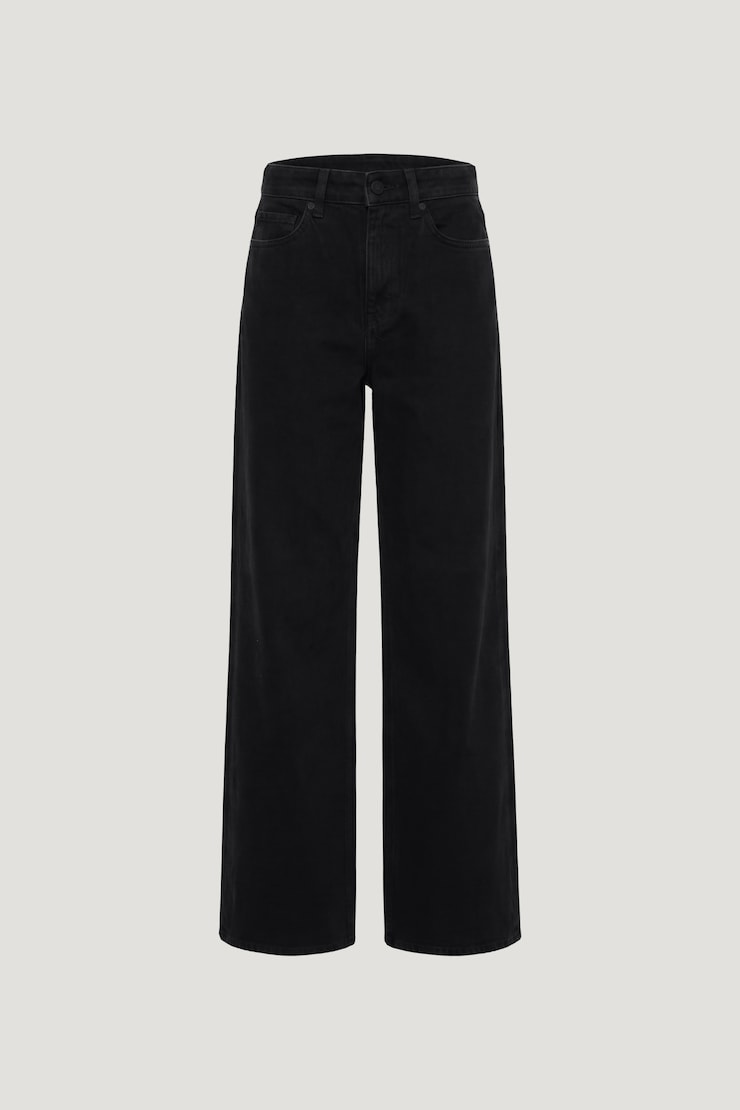 Heidi High Rise Wide Leg Jeans Dark Indigo / Noir large
