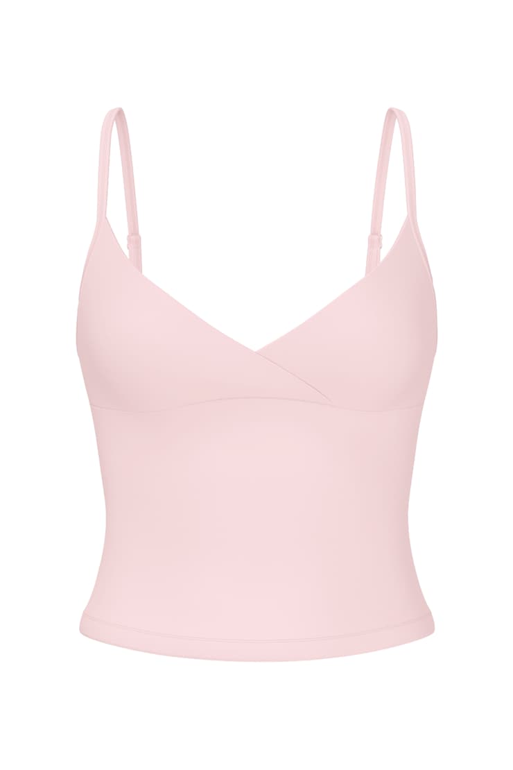 Sleek Crossover Cami Top, Pink, large