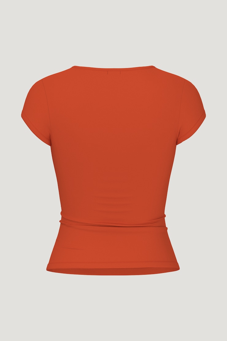 Sleek Crewneck T-Shirt, Pumpkin Puree Orange, large