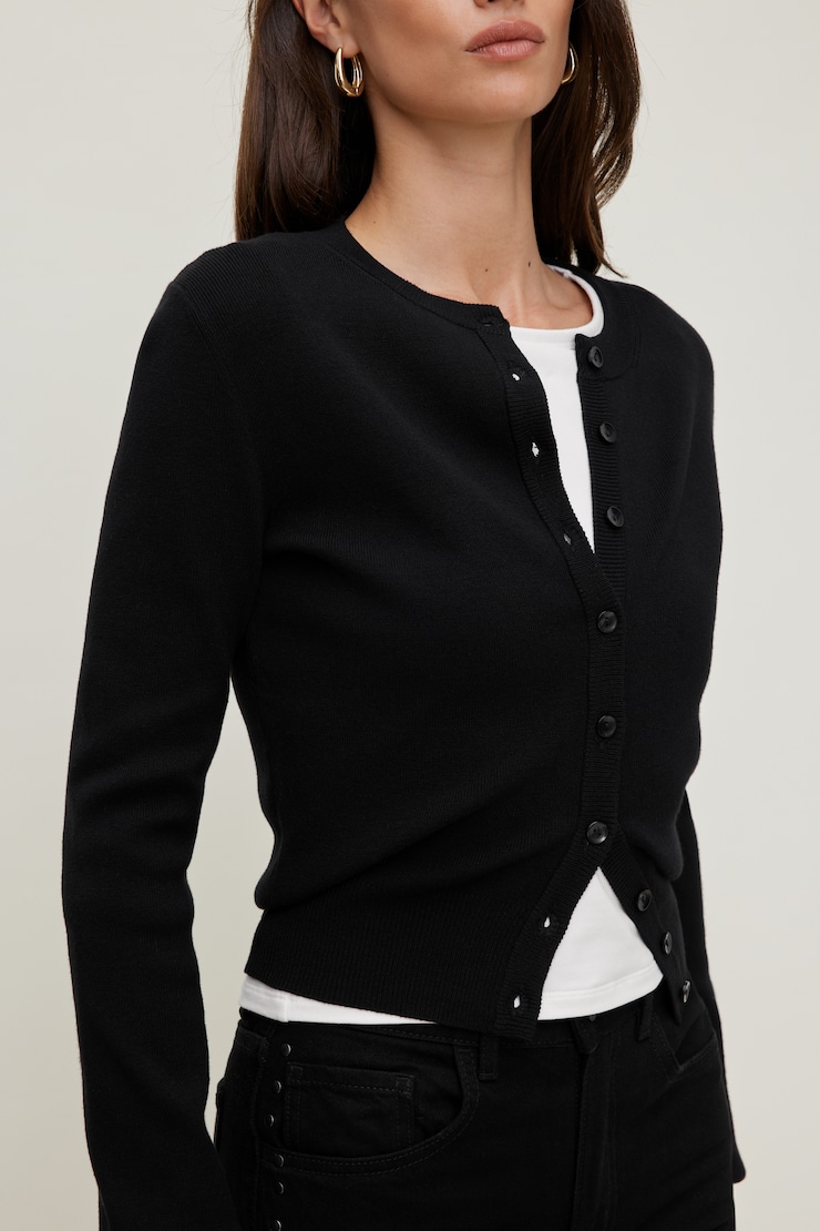 Third try Rebecca Crewneck Cardigan R2 Irina second try Third try Jet Black R2 Irina large