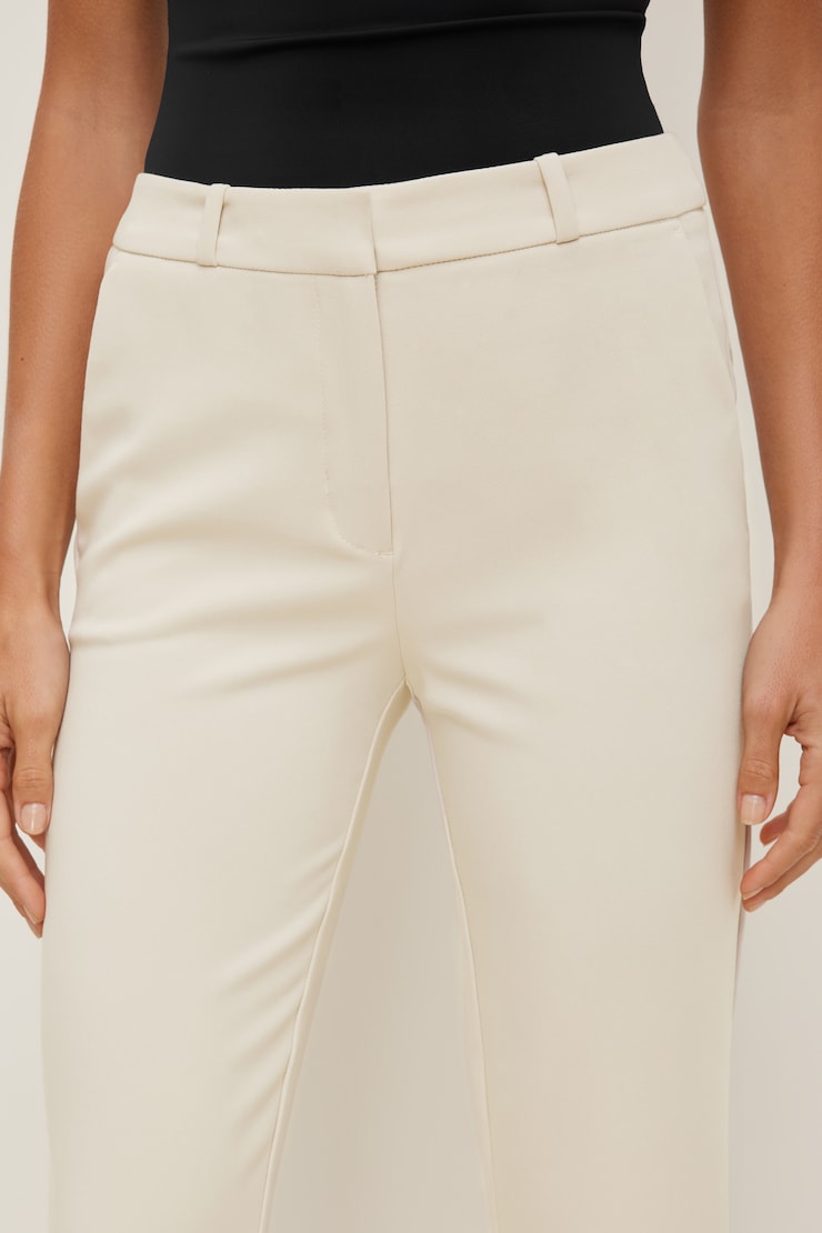 High Rise Capri Pants Rainy Day Beige large