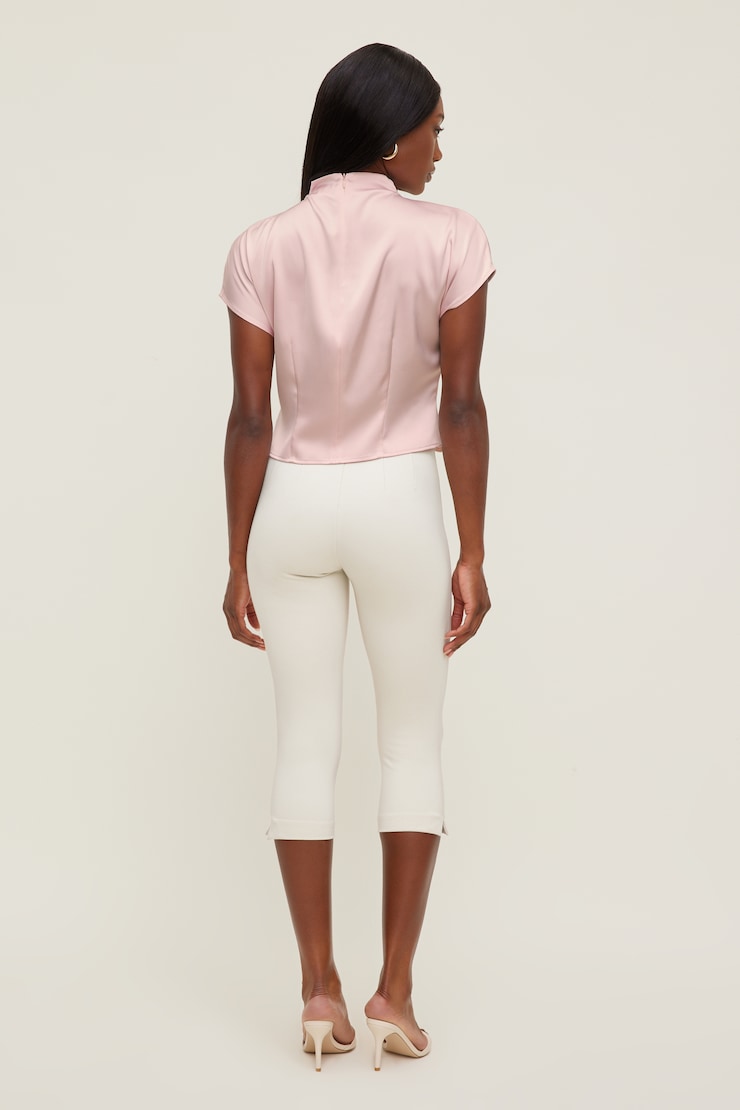 Ella Layered Satin Blouse Pale Lilac Pink large