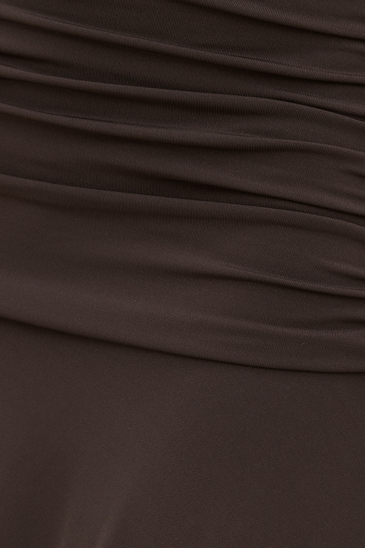 Sculpt Asymmetric Midi Skirt Java Brown large