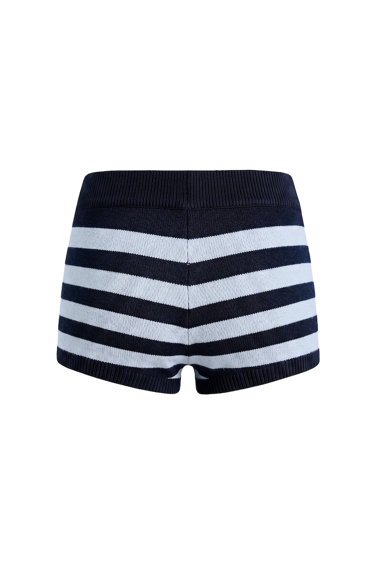 Short en tricot, Marine coquine/Rayures flirt bleu, large