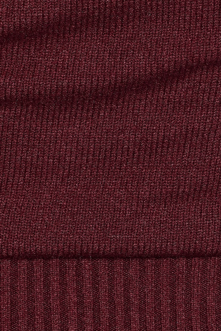 Long Sleeve Off Shoulder Top, Burgundy Bite, large