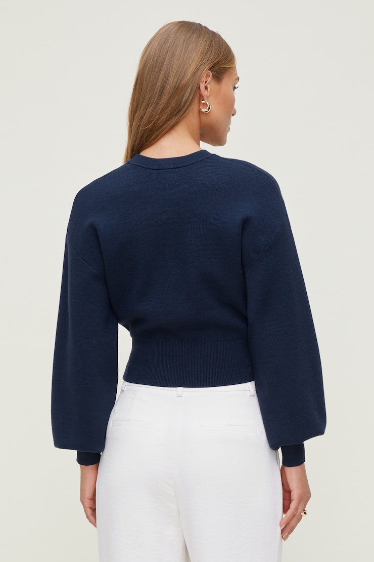 Bea Crewneck Sweater Naval Academy Navy large