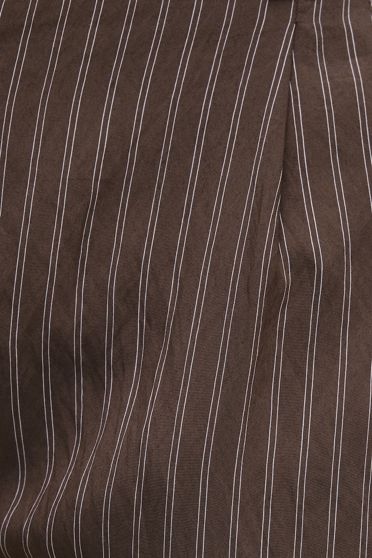 Alex Striped Wide Leg Pants Brown White Stripes large